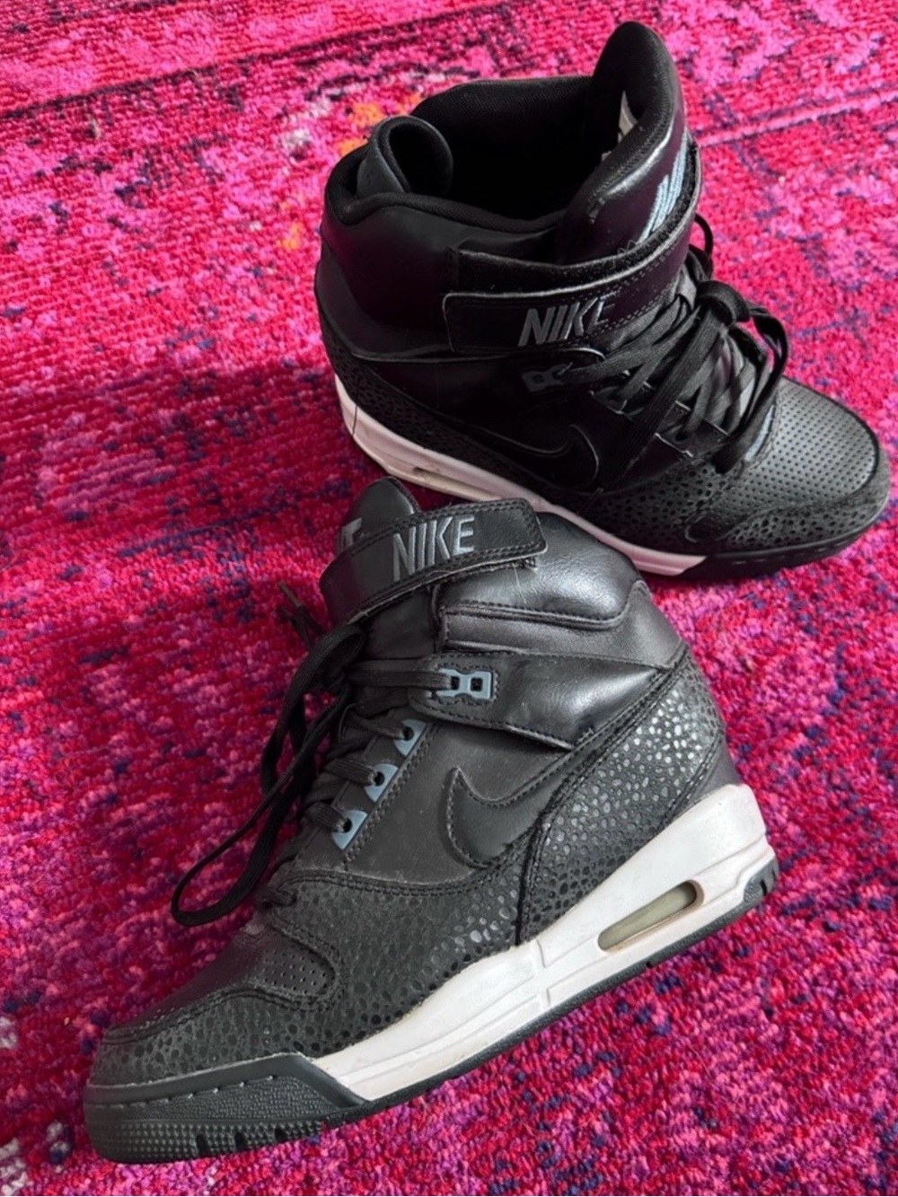 Nike Women’s Black and White High-Top Sneakers